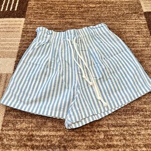 Wild Fable Elastic Waist Draw String Striped Shorts